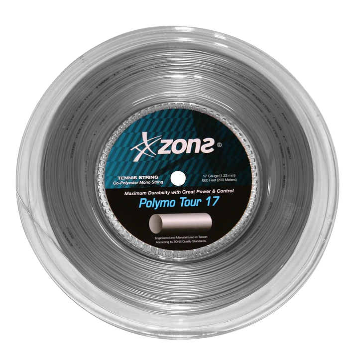 Cuerda de Tenis Zons Polymo Tour 1.23 / 17 Plata 1