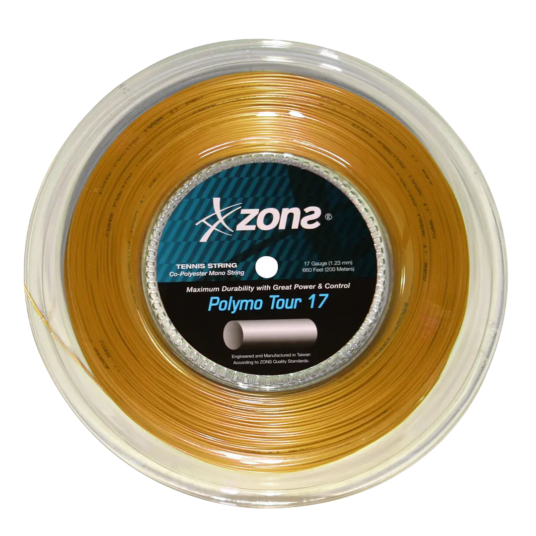Cuerda de Tenis Zons Polymo Tour 1.23 / 17 Oro 1