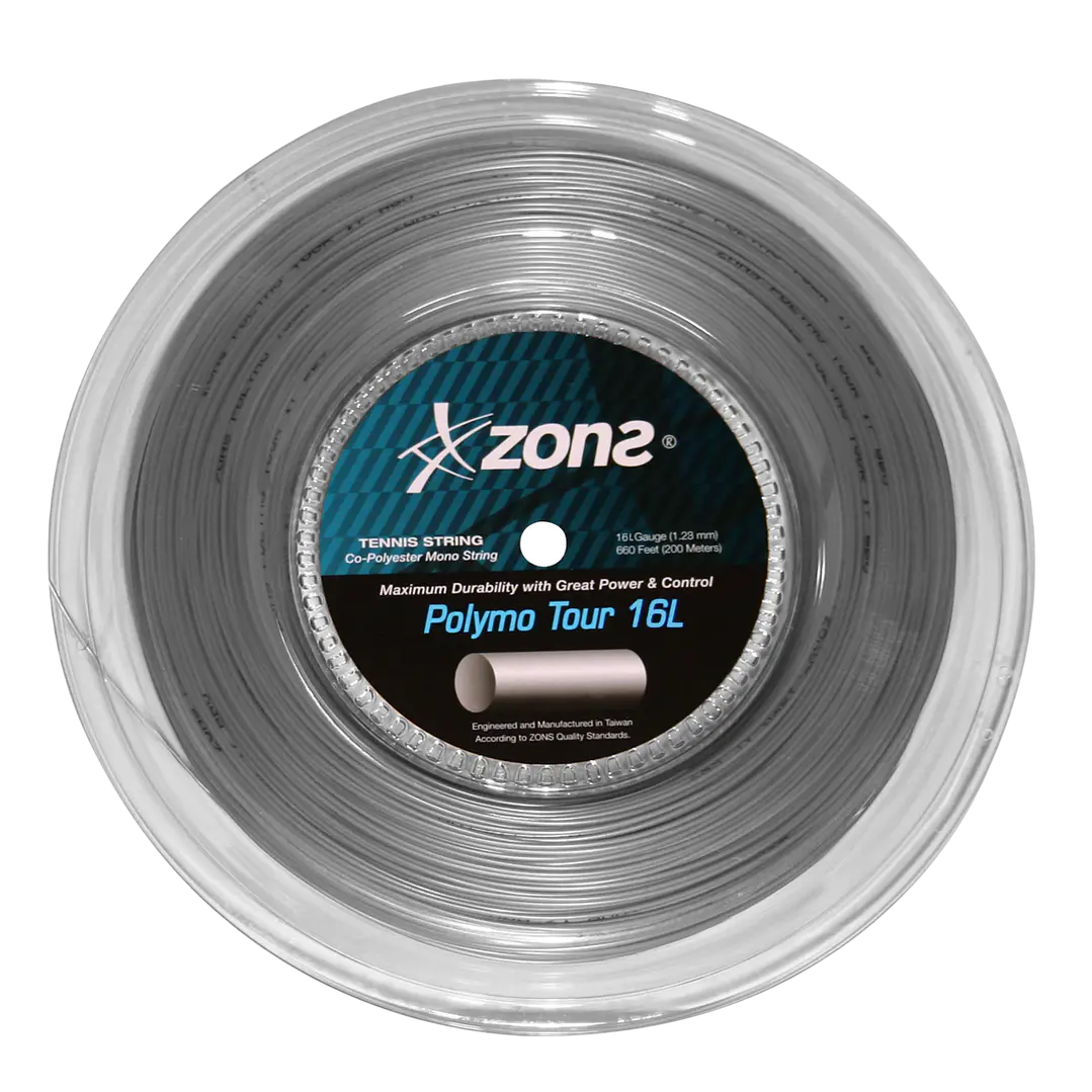 Cuerda de Tenis Zons Polymo Tour 1.28 / 16L Plata 1