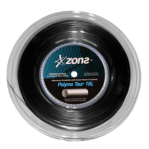 Cuerdas de Tenis Zons Polymo Tour 1.28 /. 16L Negro 
