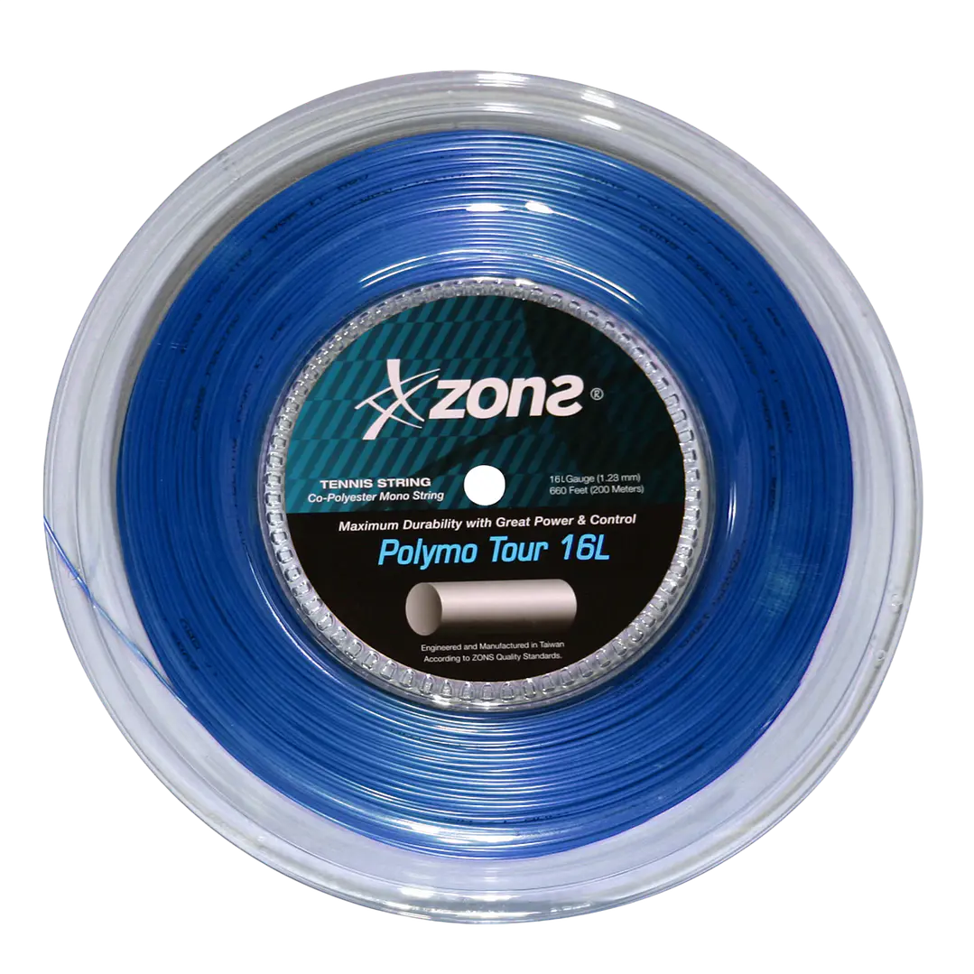 Cuerda de Tenis Zons Polymo Tour 1.28 / 16L Azul Oscuro  1