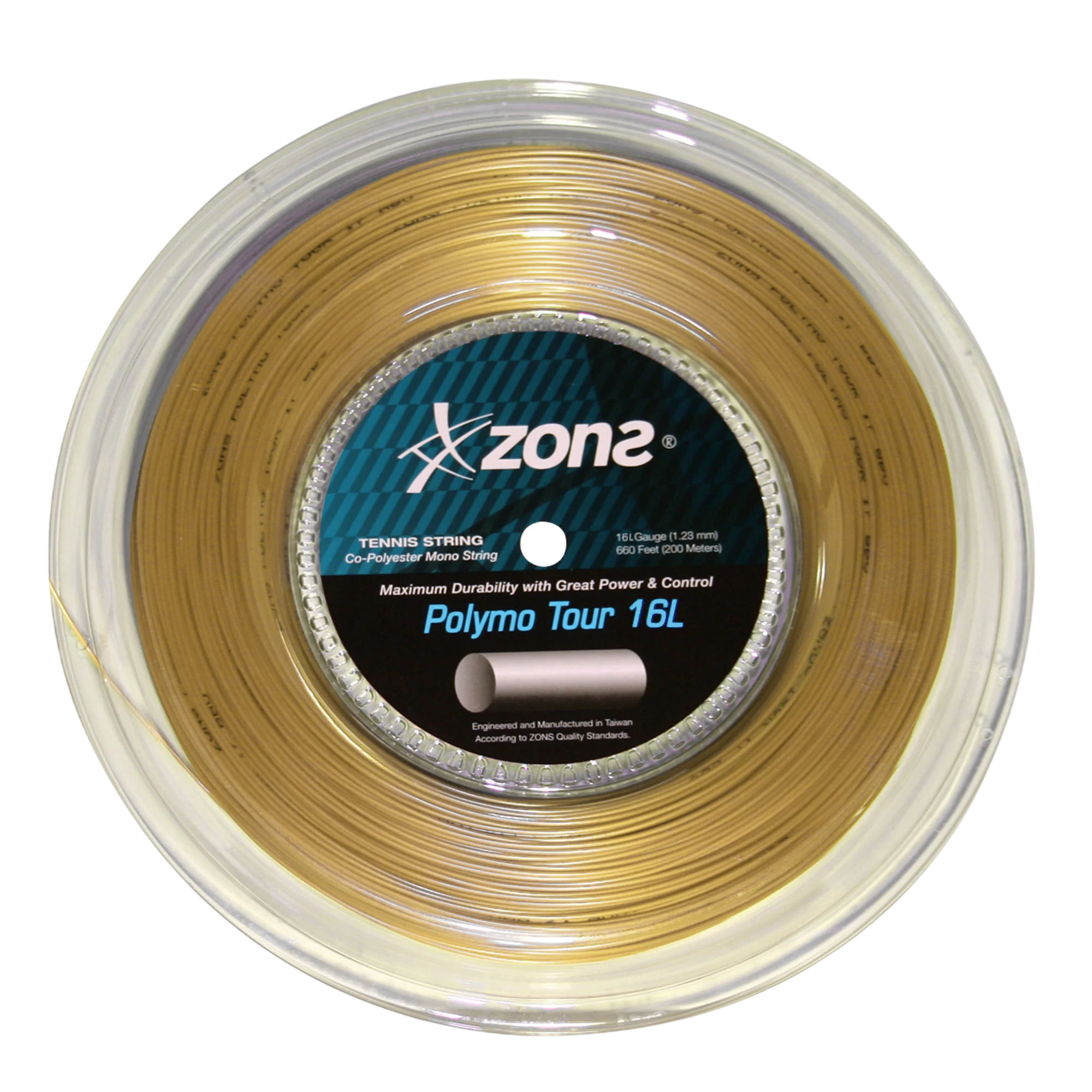 Cuerda de Tenis Zons Polymo Tour 1.28 / 16L Ámbar