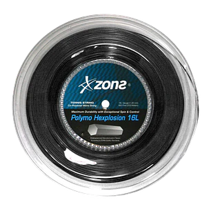  Cuerda de Tenis Zons Polymo Hexplosion 16L/1.28 Negro