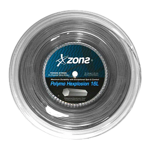  Cuerda de Tenis Zons Polymo Hexplosion 16L/1.28 Plata