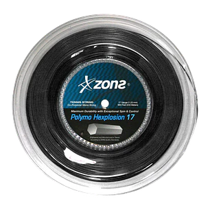 Cuerda de Tenis Zons Polymo Hexplosion 1.23 / 17L Negro