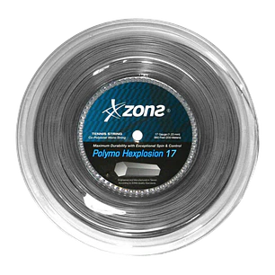 Cuerda de Tenis Zons Polymo Hexplosion 1.23 / 17L Plata