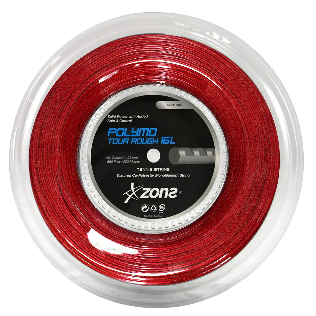 Cuerda de tenis Zons Polymo Tour Rough 1.25 / 16L Rojo 1