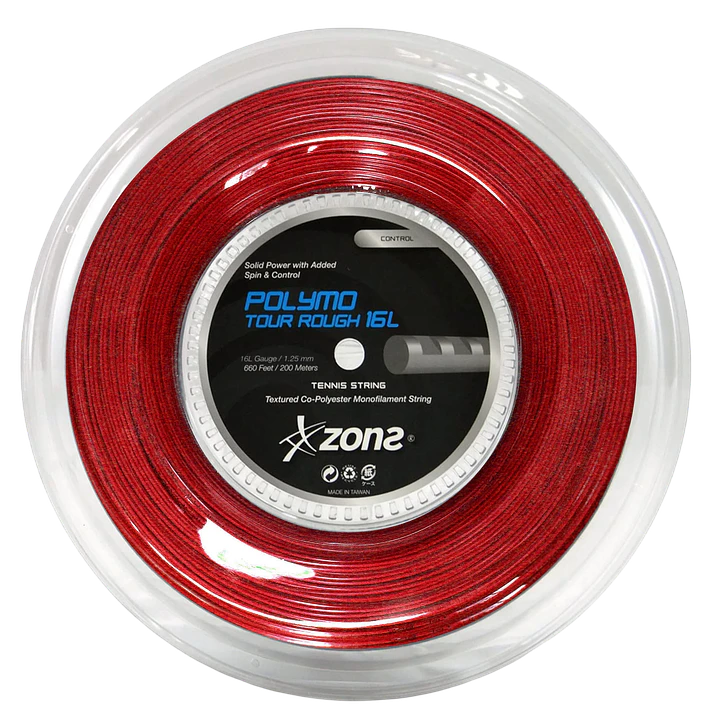Cuerda de tenis Zons Polymo Tour Rough 1.25 / 16L Rojo 1