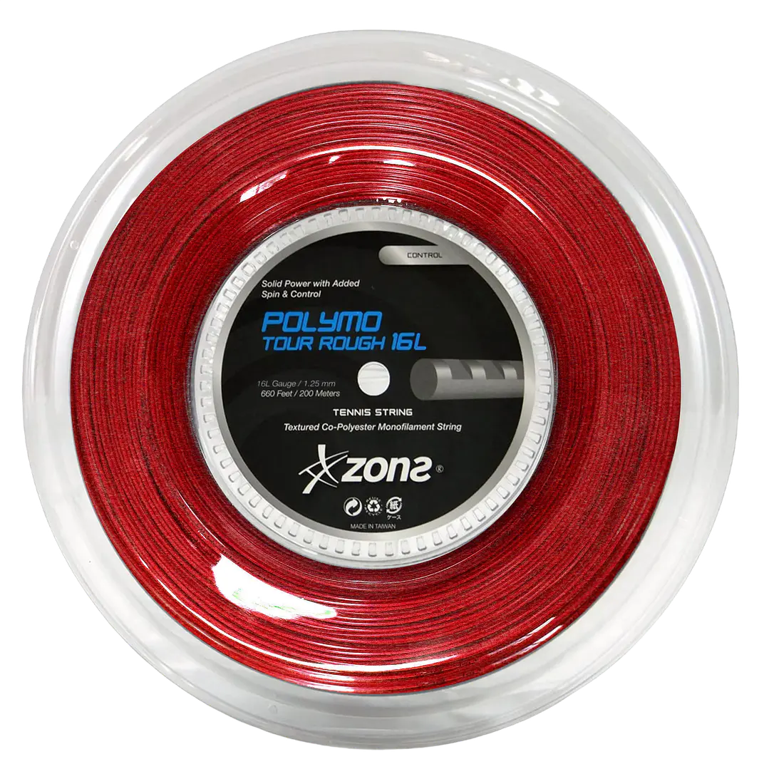  Cuerda de tenis Zons Polymo Tour Rough 1.30 / 16 Rojo 1