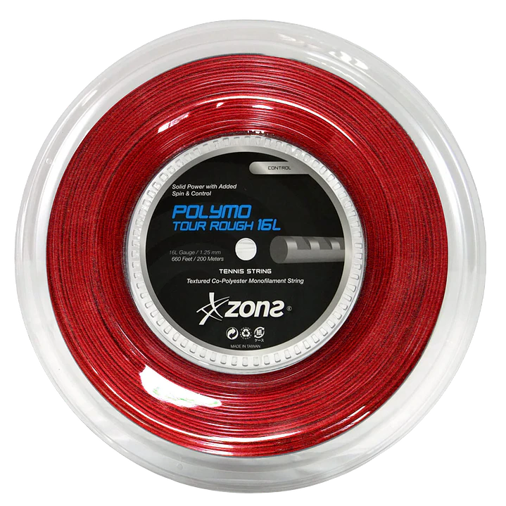  Cuerda de tenis Zons Polymo Tour Rough 1.30 / 16 Rojo 1