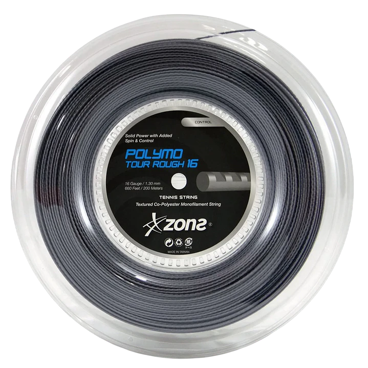  Cuerda de tenis Zons Polymo Tour Rough 1.25 / 16L Negro 1