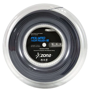  Cuerda de tenis Zons Polymo Tour Rough 1.30 / 16 Negro