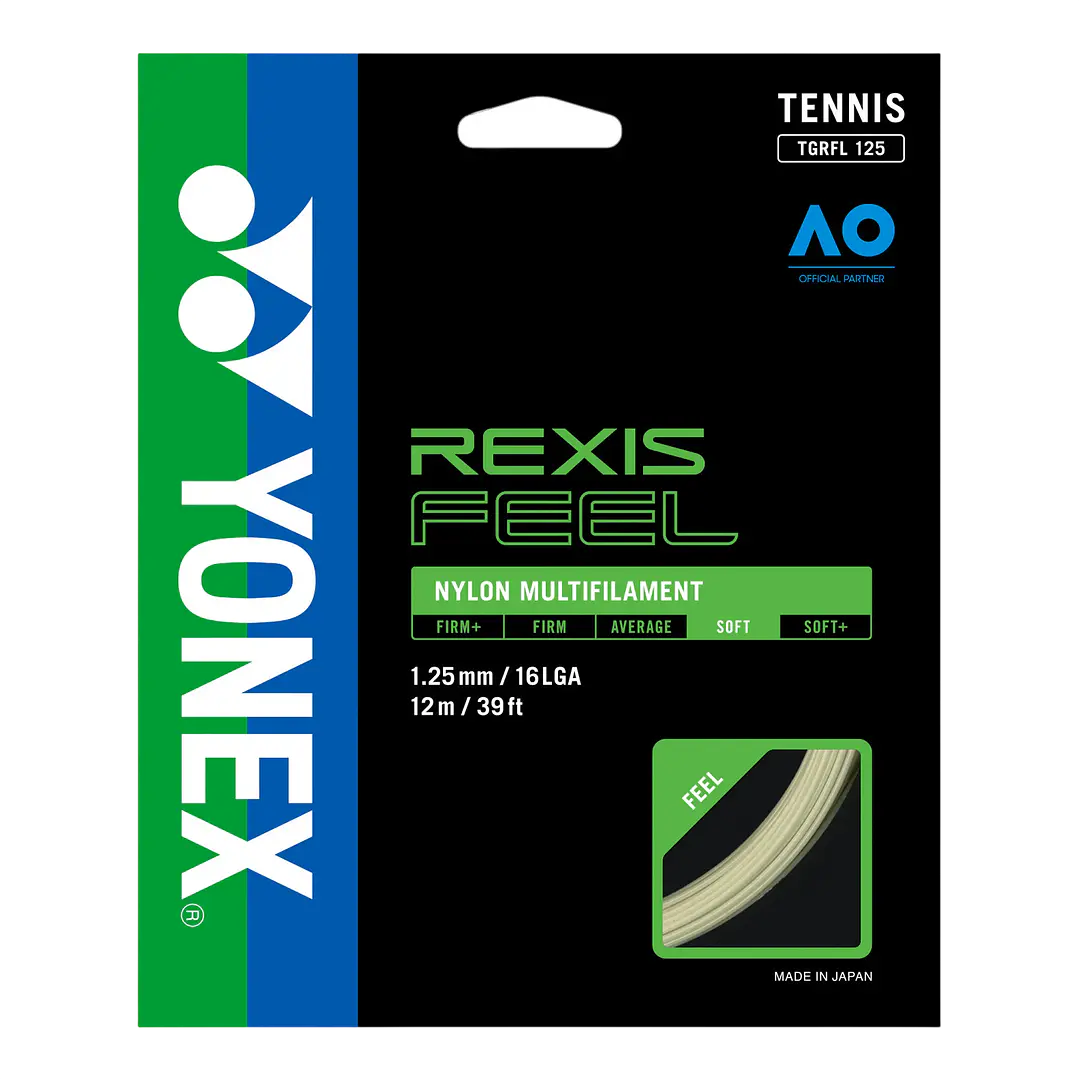 Cuerdas de Tenis Yonex Rexis Feel 16L Blanco  1