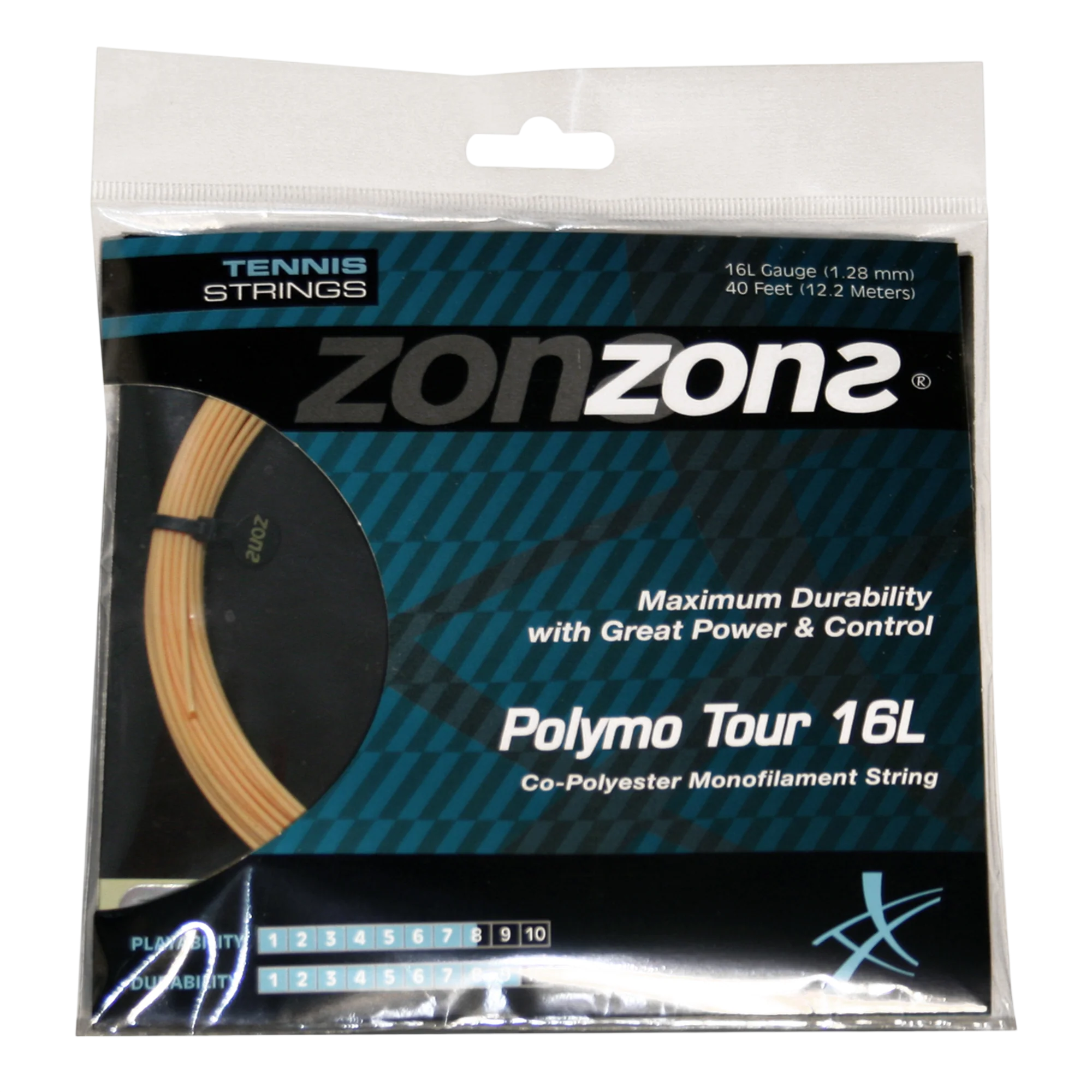 Cuerdas de Tenis Zons Polymo Tour 1.28 / 16L Oro