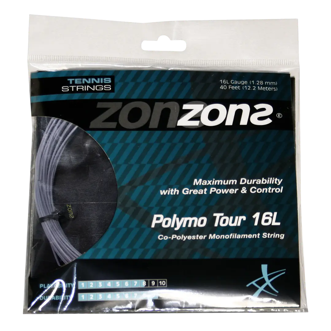 Cuerdas de Tenis Zons Polymo Tour 1.28 / 16L Plata 1