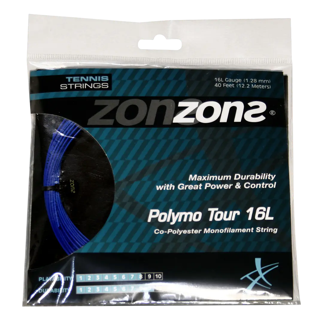 Cuerdas de Tenis Zons Polymo Tour  1.28 / 16L Azul Oscuro 1