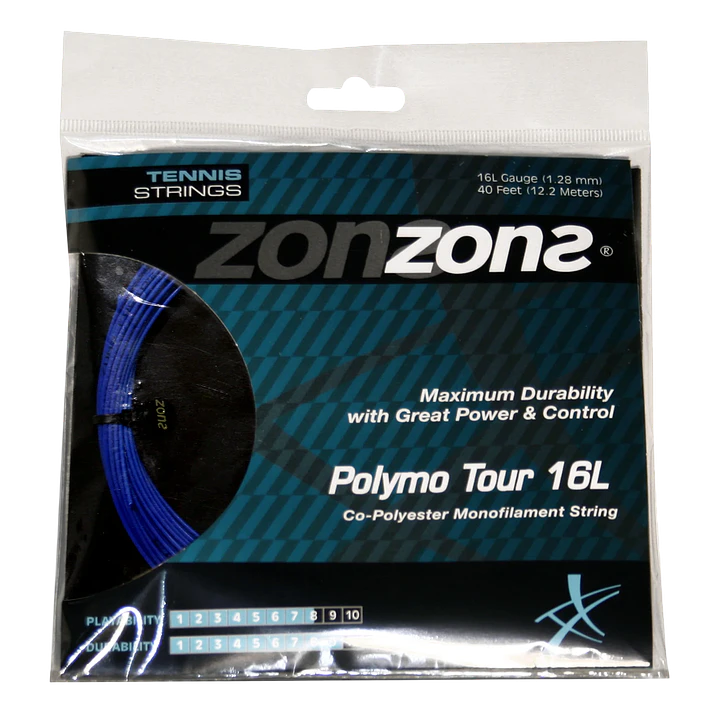Cuerdas de Tenis Zons Polymo Tour  1.28 / 16L Azul Oscuro 1