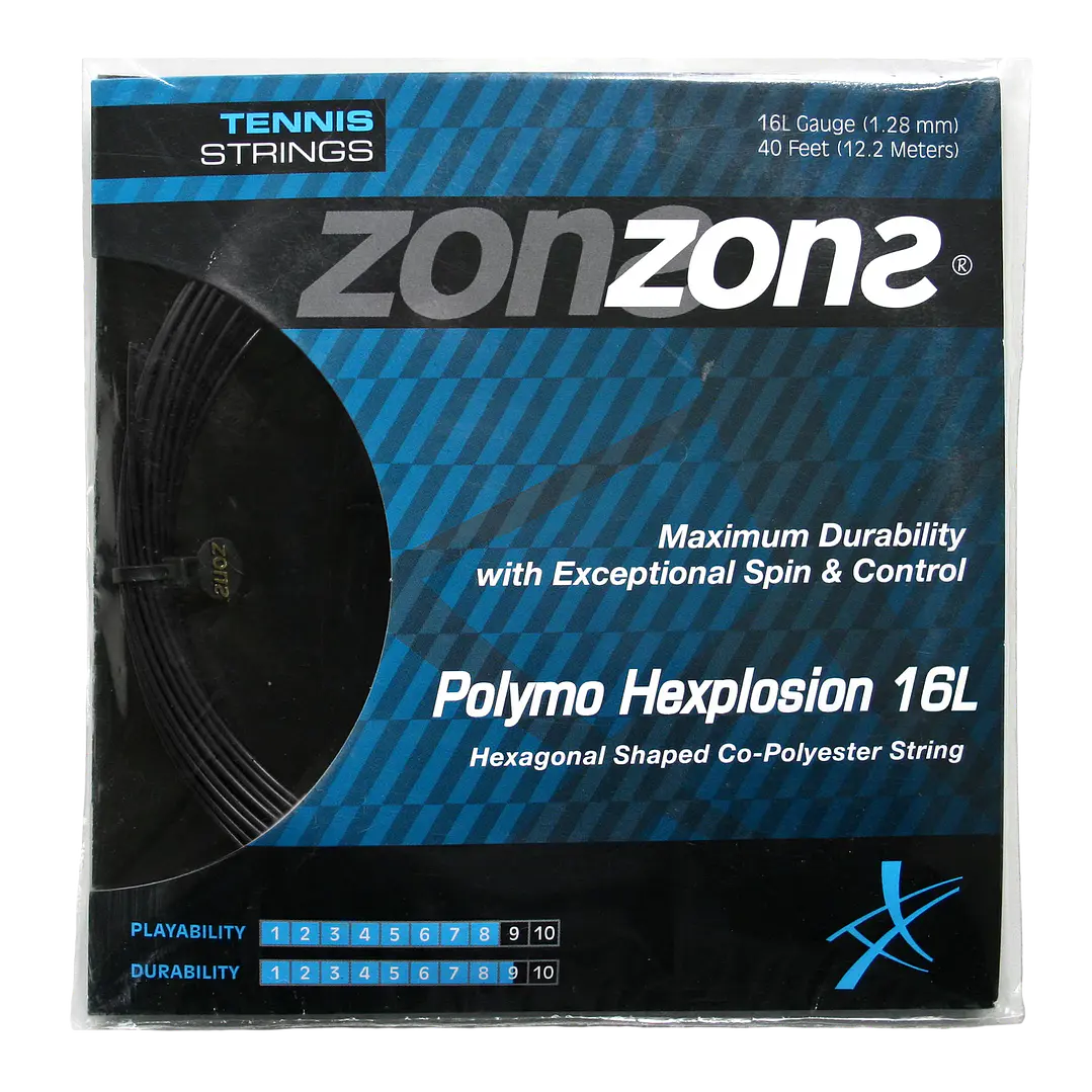 Cuerdas de Tenis Zons Polymo Explosion 1.28 / 16L Black  1