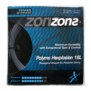 Cuerdas de Tenis Zons Polymo Explosion 16L/1.28mm Plata