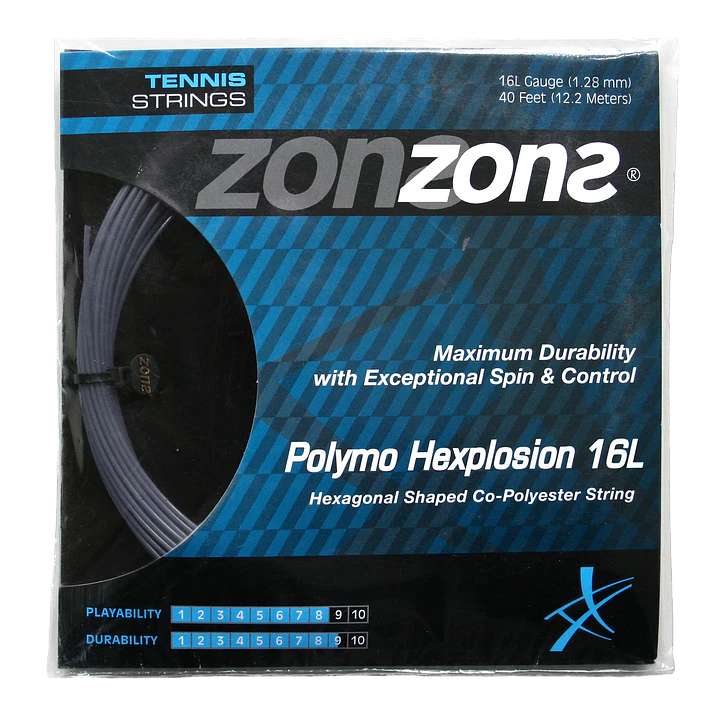 Cuerdas de Tenis Zons Polymo Explosion 16L/1.28mm Plata 1
