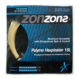 Cuerda de Tenis Zons Polymo Hexplosion 16L / 1.28 Ambar 
