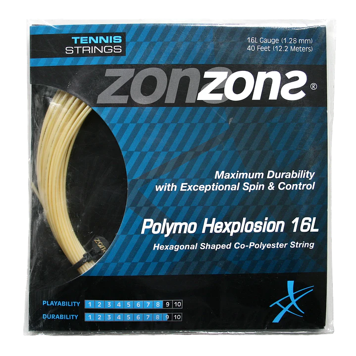 Cuerda de Tenis Zons Polymo Hexplosion 16L / 1.28 Ambar  1