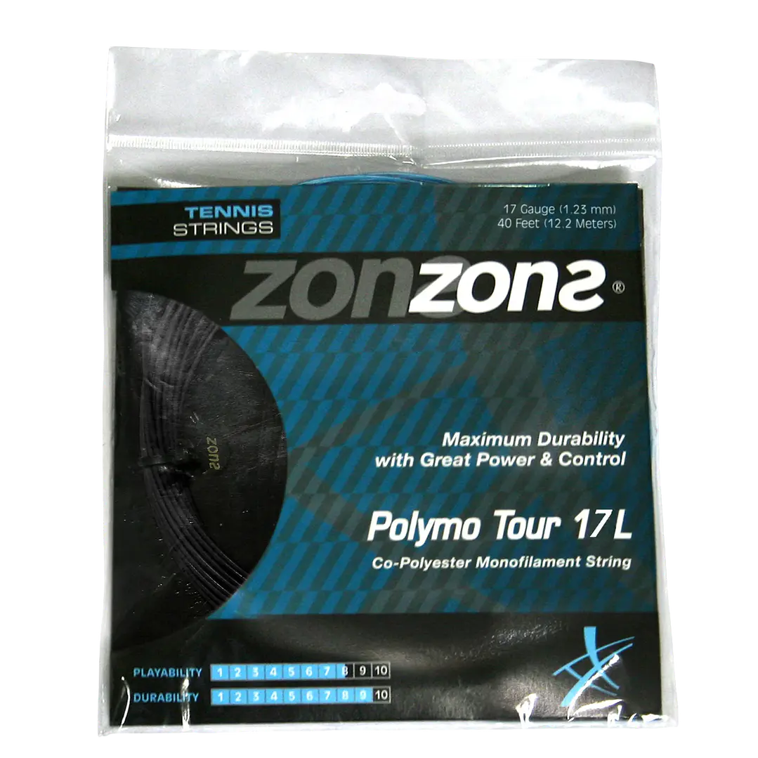 Cuerda de Tenis Zons Polymo Tour 1.23 / 17 Negro 1