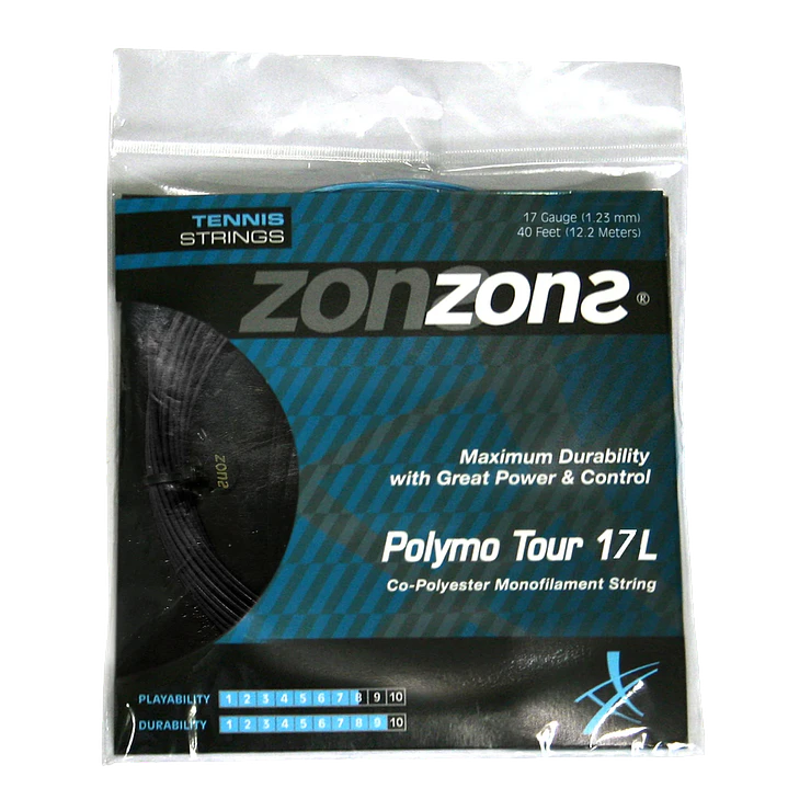 Cuerda de Tenis Zons Polymo Tour 1.23 / 17 Negro 1