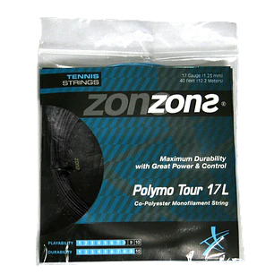 Cuerda de Tenis Zons Polymo Tour 1.23 / 17 Oro