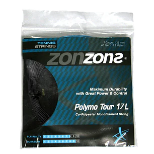 Cuerda de Tenis Zons Polymo Tour 1.23 / 17 Plata