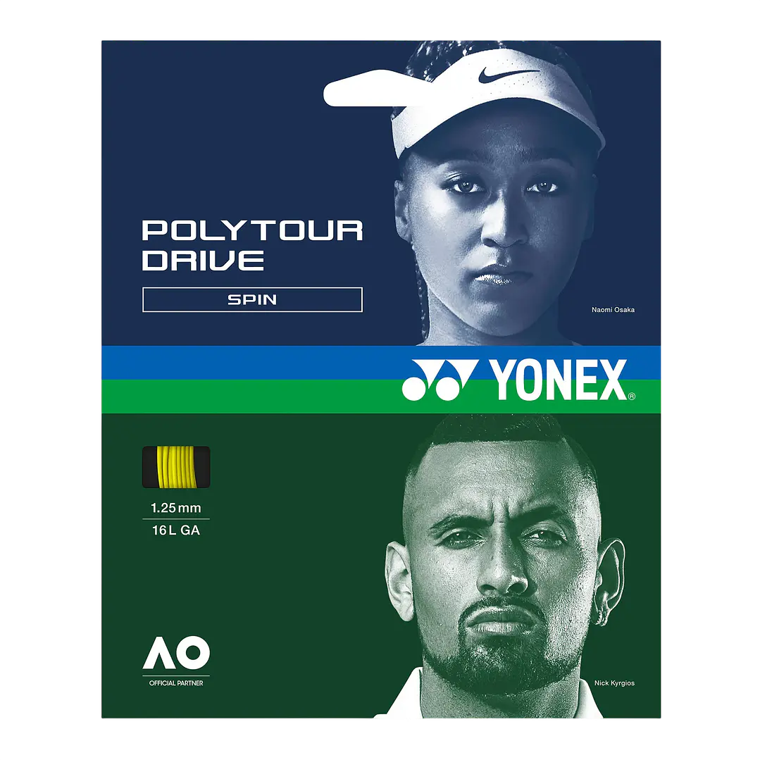 Cuerdas de Tenis Yonex Poly Tour Drive 1.25 / 16L Amarillo  1