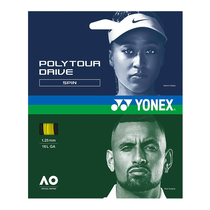 Cuerdas de Tenis Yonex Poly Tour Drive 1.25 / 16L Amarillo  1