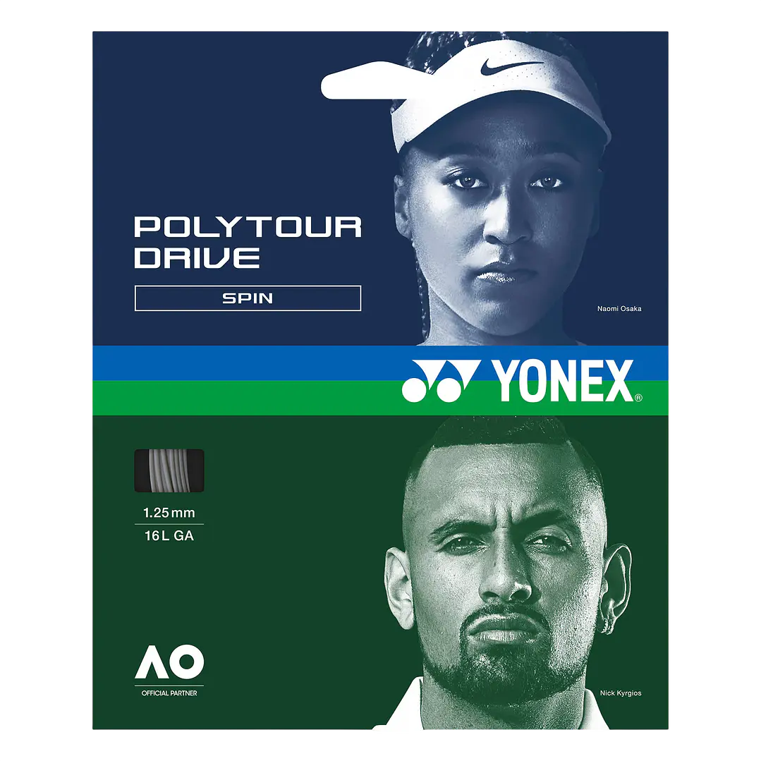 Cuerdas de Tenis Yonex Poly Tour Drive 1.25 / 16L Plata 1