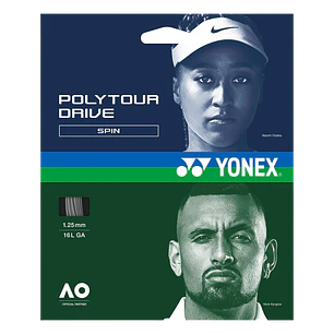 Cuerdas de Tenis Yonex Poly Tour Drive 1.25 / 16L Plata