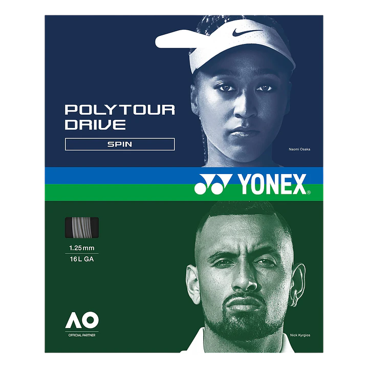 Cuerdas de Tenis Yonex Poly Tour Drive 1.25 / 16L Plata 1