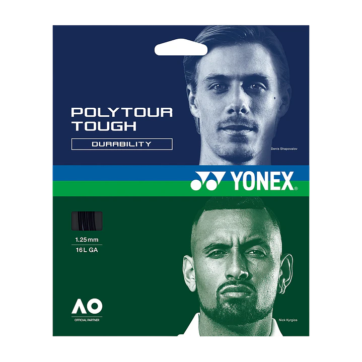  Cuerdas de Tenis Yonex Poly Tour Tough 1.25 / 16L Negro 1