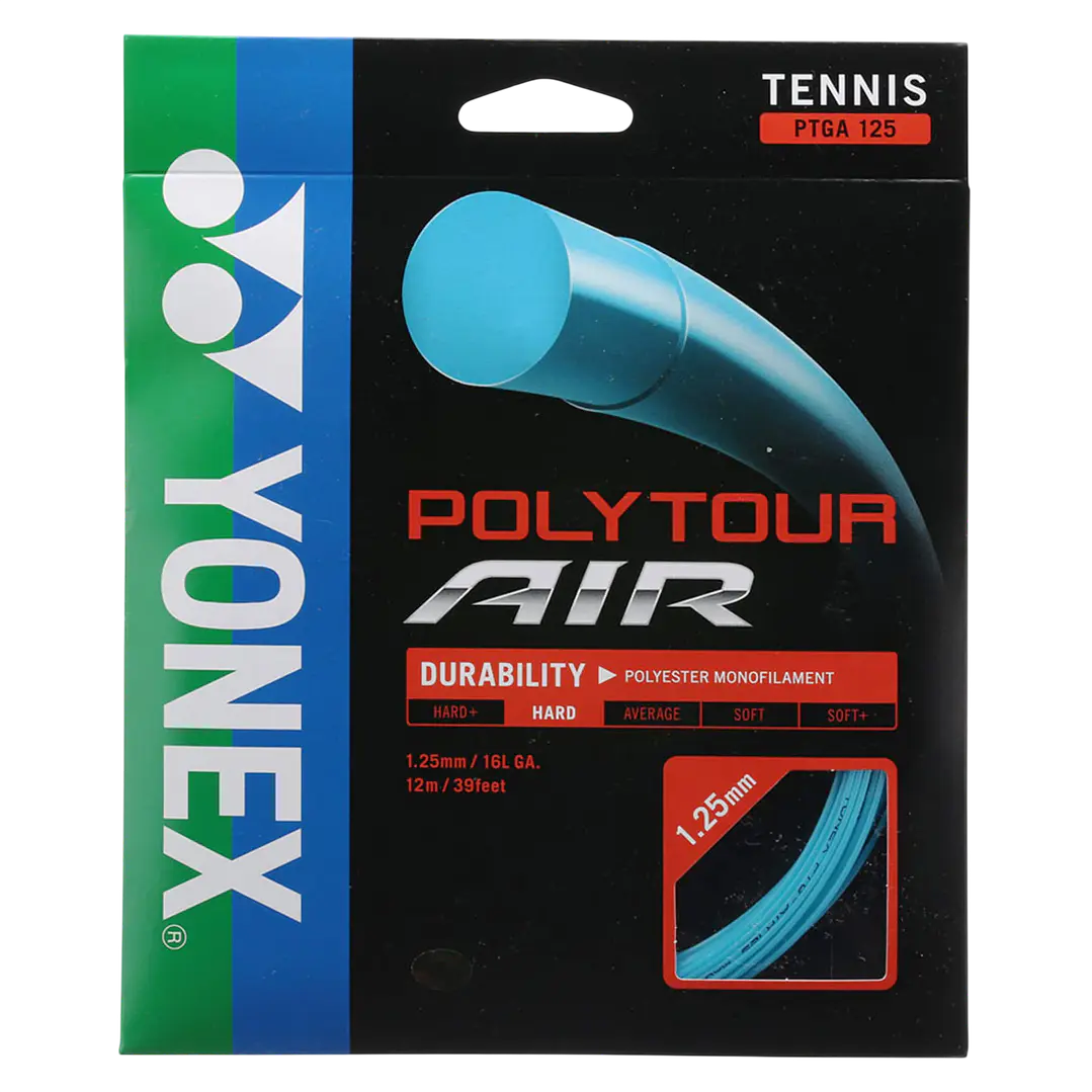  Cuerdas de Tenis Yonex Poly Tour Air 1.25 / 16L Celeste  1