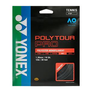  Cuerdas de Tenis Yonex Poly Tour Pro 1.30 / 16 Negro