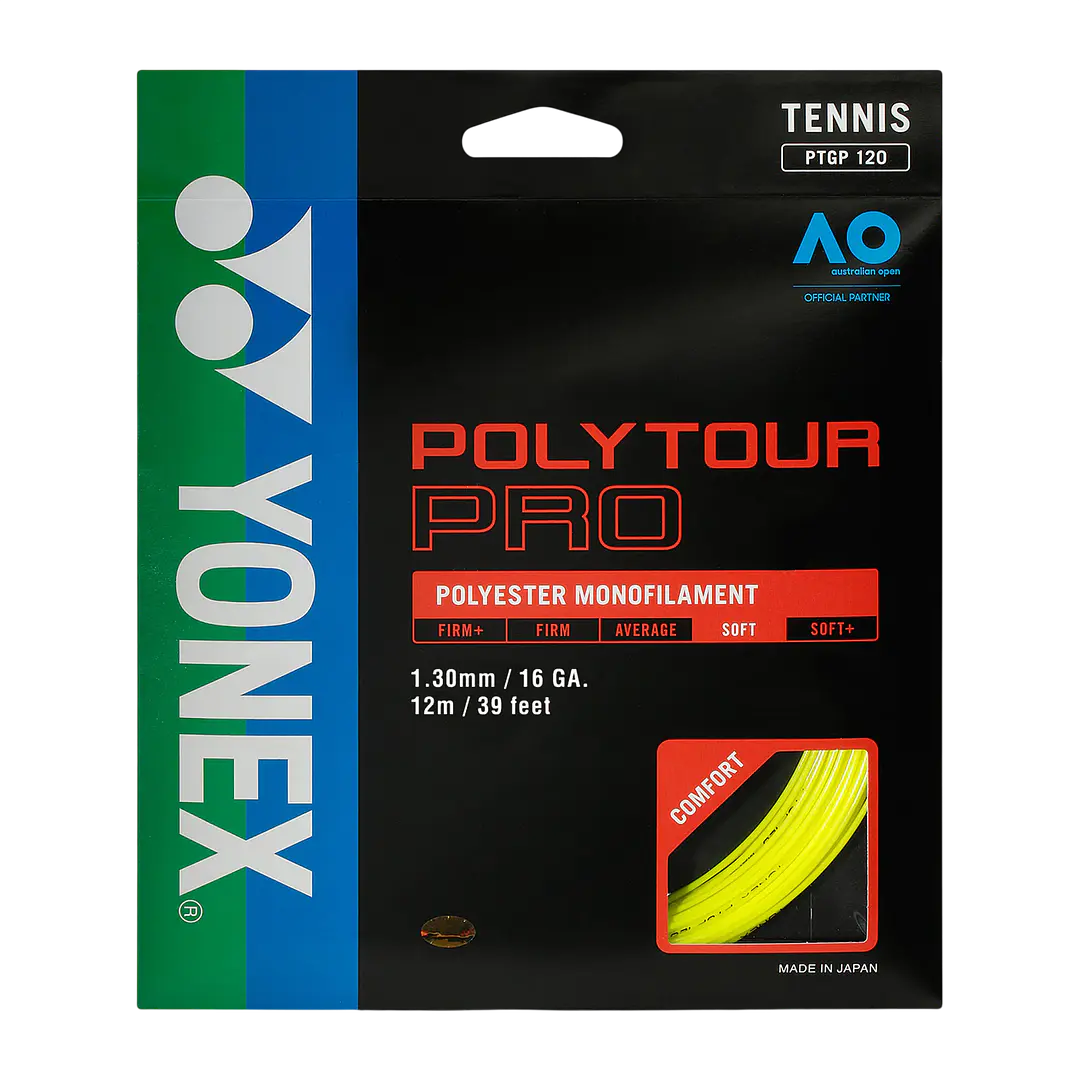  Cuerdas de Tenis Yonex Poly Tour Pro 1.30 / 16 Amarillo 1