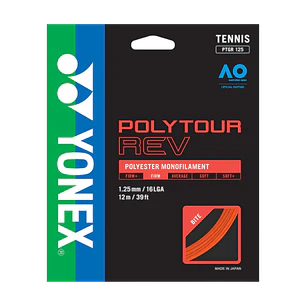  Cuerdas de Tenis Yonex Poly Tour Rev  1.25 / 16L Naranjo