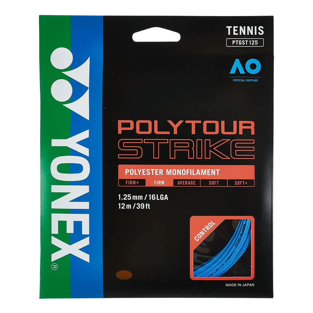  Cuerdas de Tenis Yonex Poly Tour Strike 1.25 / 16L Azul 1