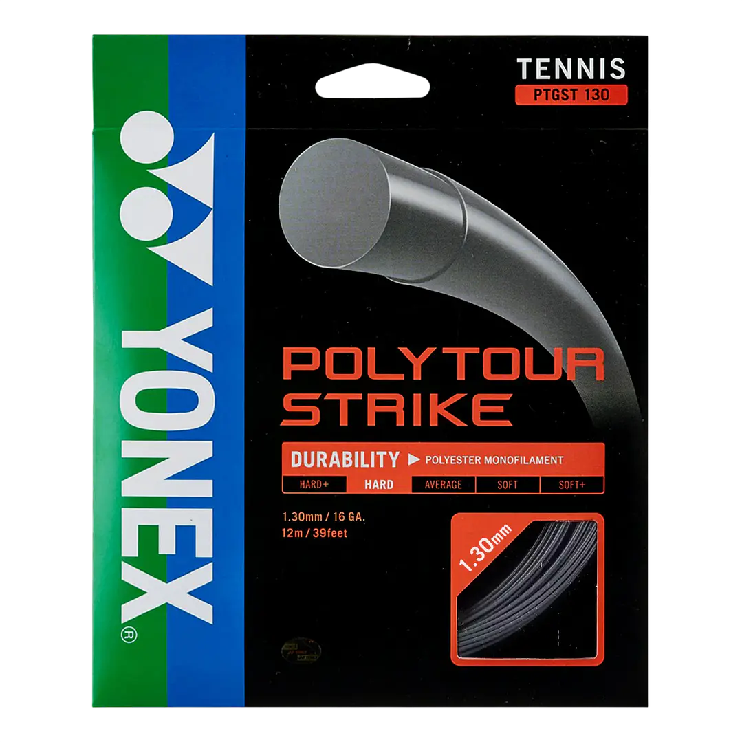  Cuerdas de Tenis Yonex Poly Tour Strike 1.30 / 16 negro 1