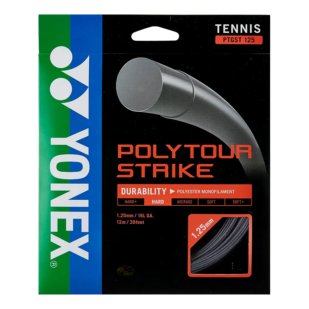  Cuerdas de Tenis Yonex Poly Tour Strike 1.25 / 16L Plata 1