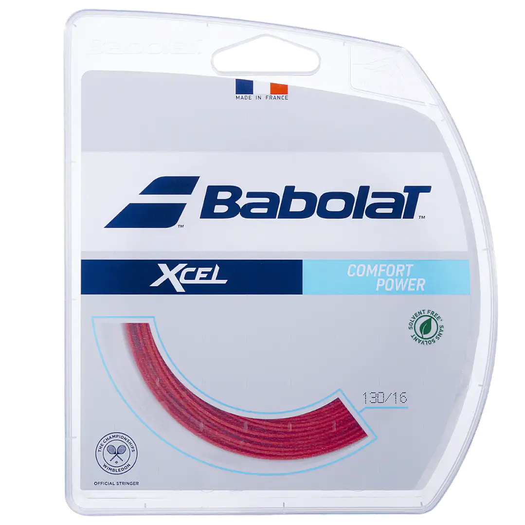   Cuerda de Tenis Babolat Xcel Rollo 12mt Rojo 1