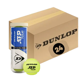 Caja de Pelotas De Tenis Dunlop Atp World Tour x3 (24 Unidades)