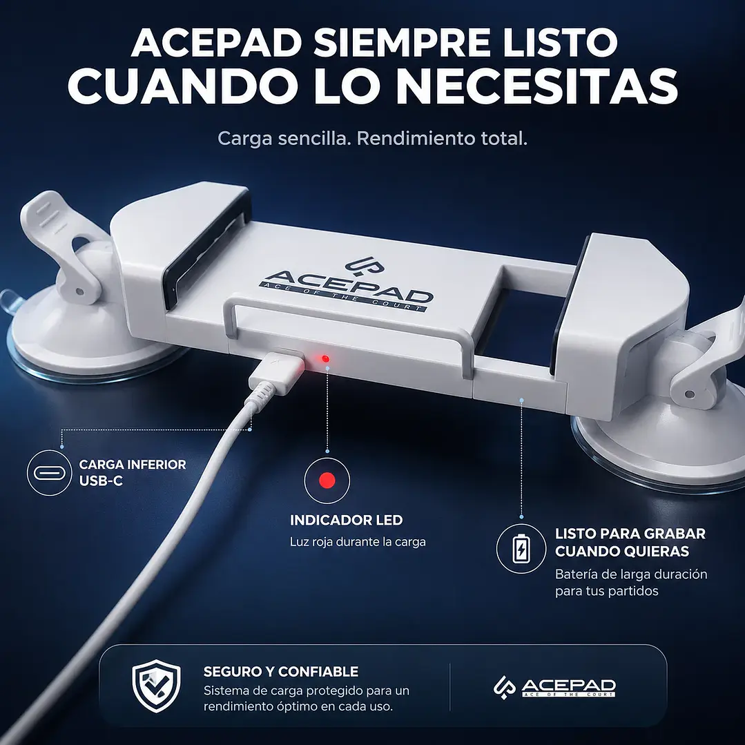 Soporte Móvil Acepad con Carga Inalámbrica Blanco 3