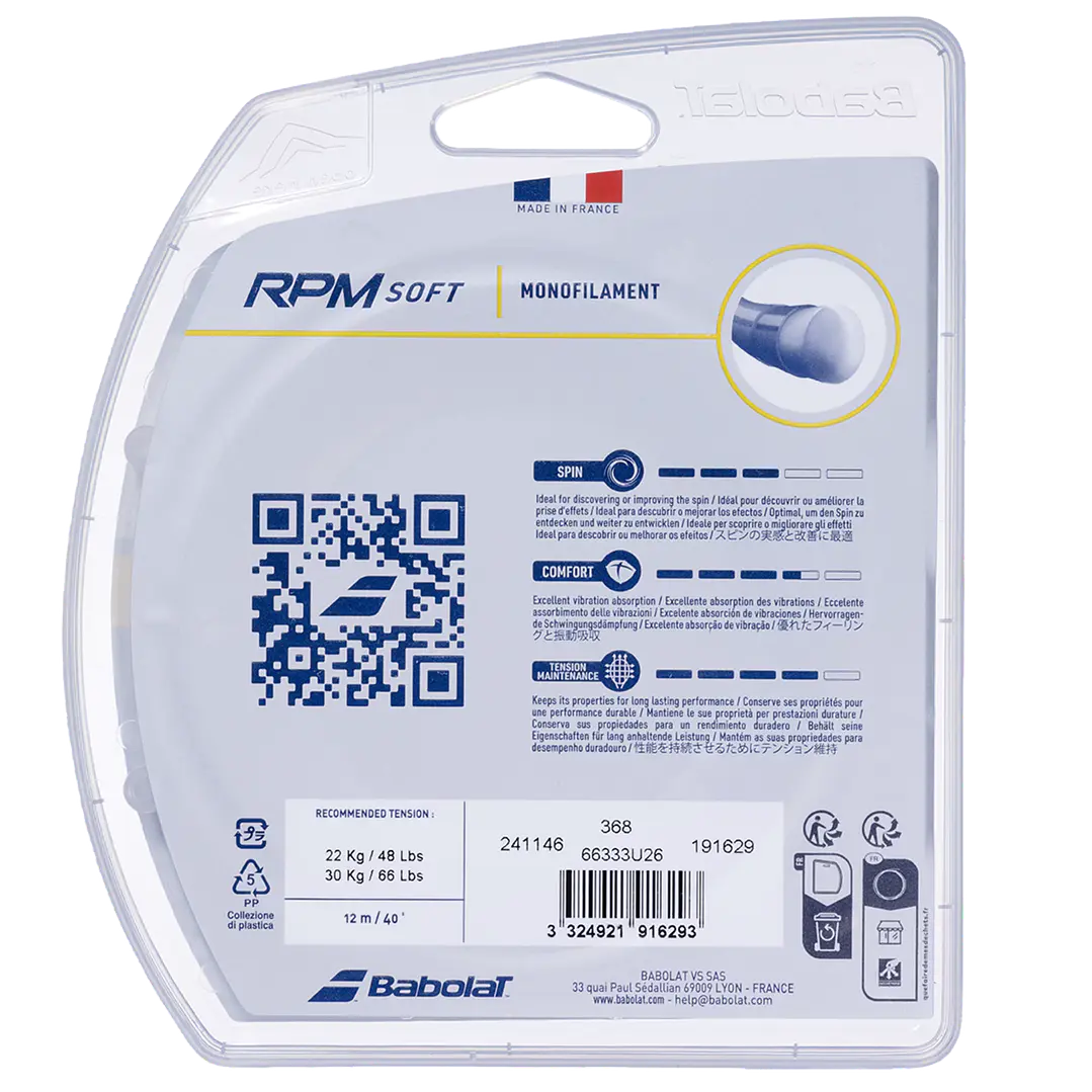 Cuerda de Tenis Babolat RPM Soft 12 m Radiant Sunset 2