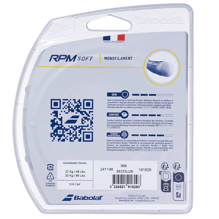 Cuerda de Tenis Babolat RPM Soft 12 m Radiant Sunset 2