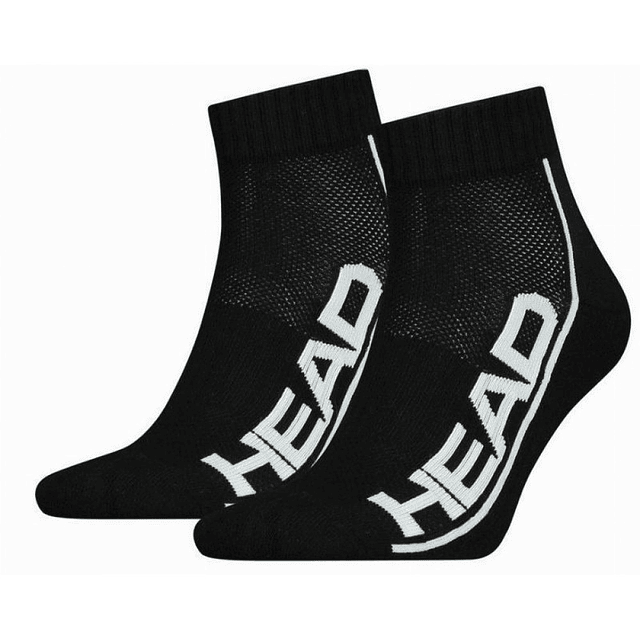 Calcetines Head Stripe Quarter Negro Blanco