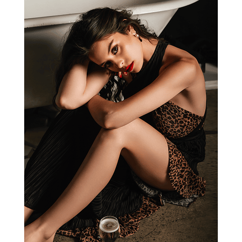 Vestido Chloe Negro/Leopardo